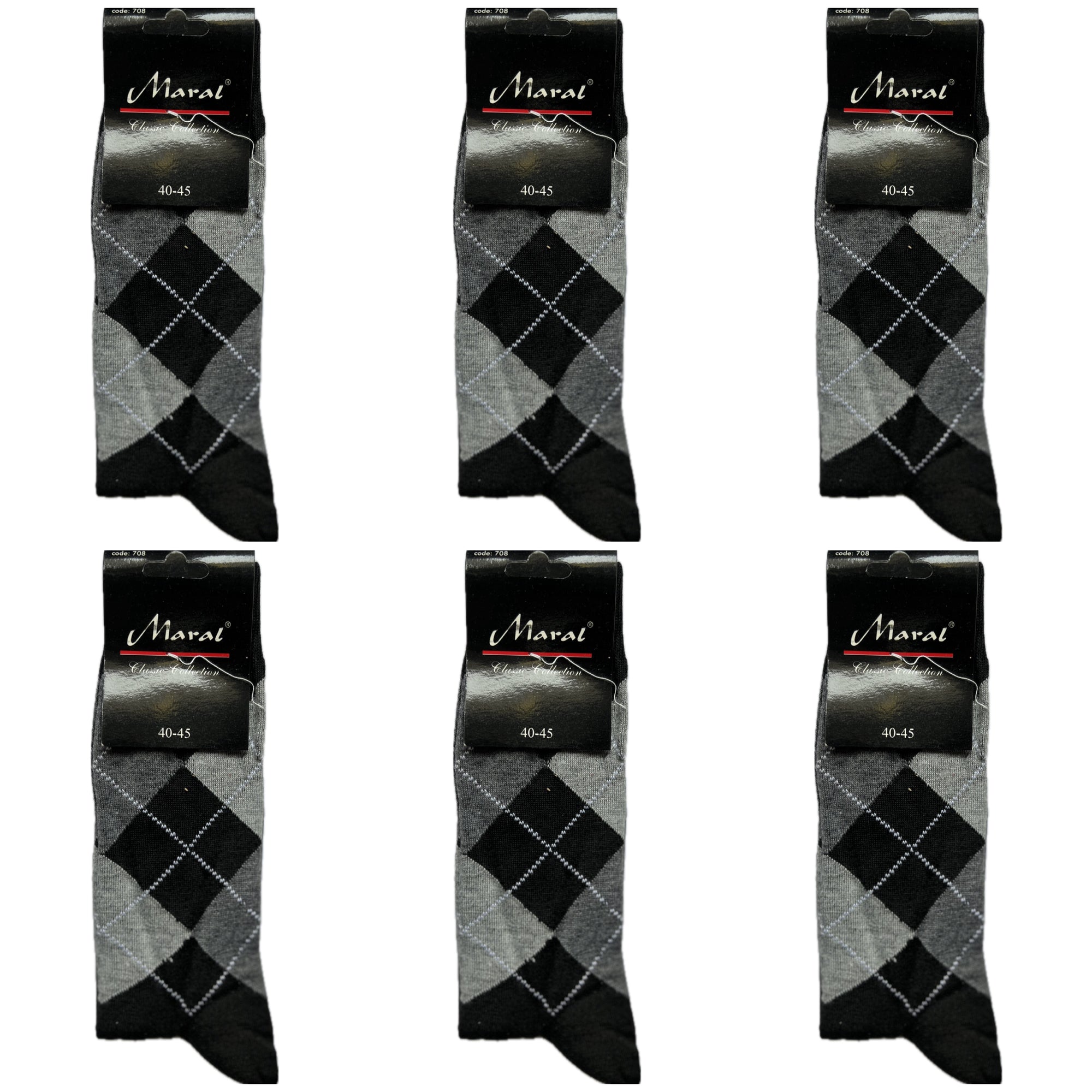 Κάλτσες μάλλινες κάρο (6 τεμ)