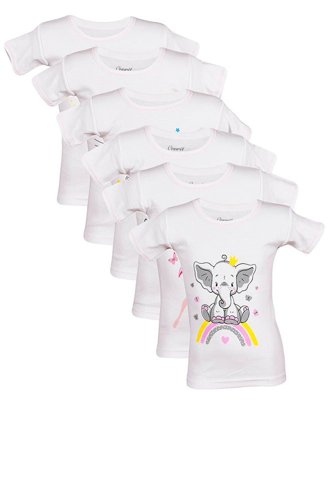 Φανέλα για Κορίτσια με Κοντό Μανίκι (6 τεμ)